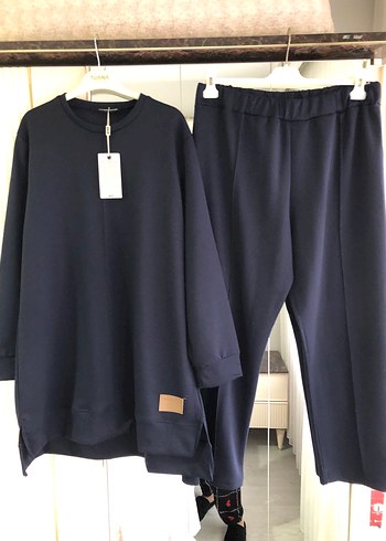 Lacivert Kadın Pamuklu Rahat Takım - Görsel 2