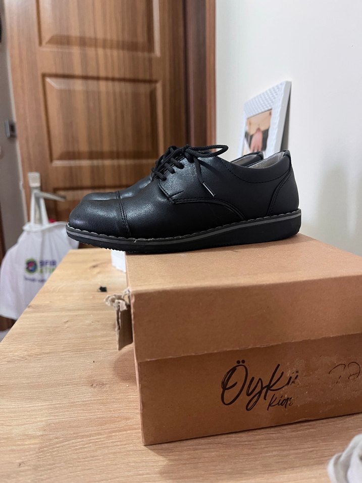 Erkek Çocuk Siyah Deri Özel Gün Ayakkabısı - Görsel 3