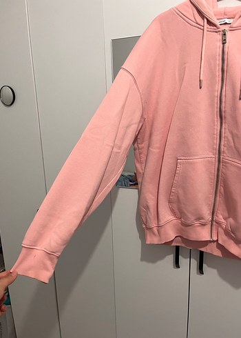Addax Addax Kadın Pembe Fermuarlı Sweatshirt