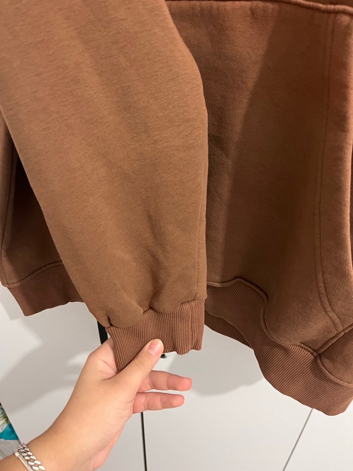 Madmext Kahverengi Kapüşonlu Kadın Sweatshirt - Görsel 4