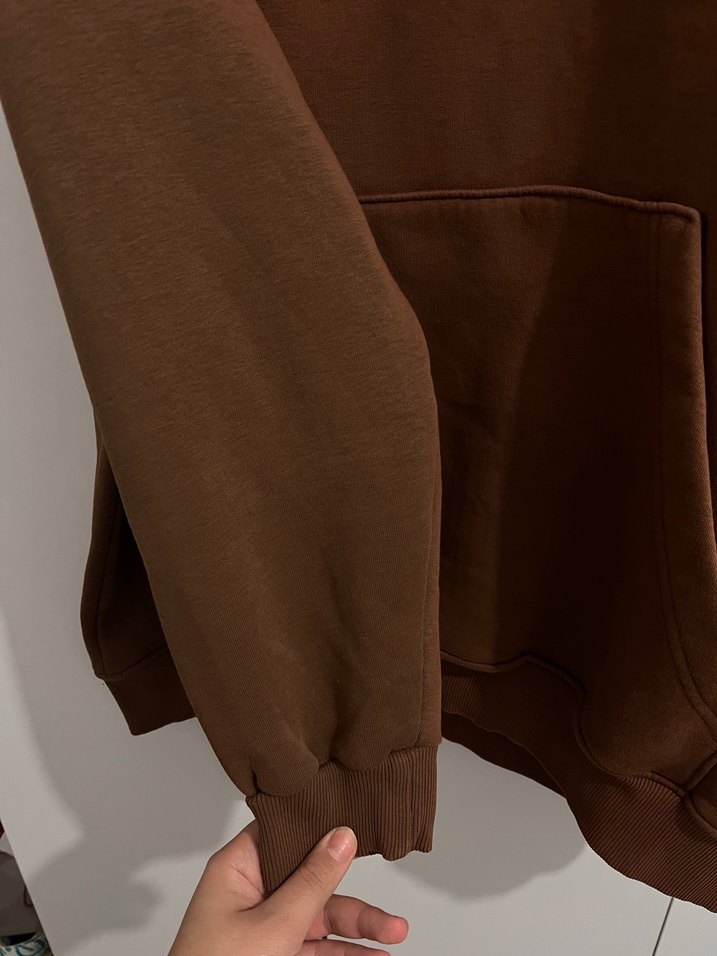 Madmext Kahverengi Kapüşonlu Kadın Sweatshirt - Görsel 5