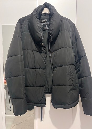 Stradivarius Siyah Fermuarlı Kadın Streetwear Ceket - Görsel 2