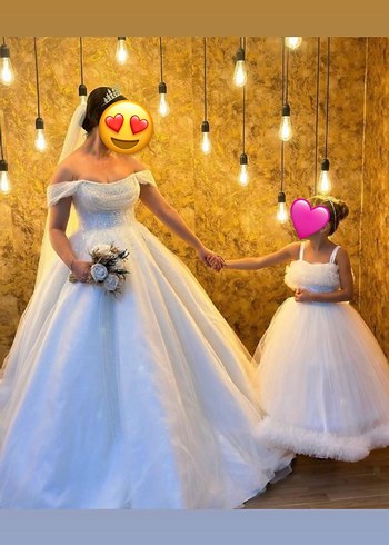 Gelinlik Straplez Beyaz A-Line Gelinlik