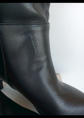 36 Beden siyah Renk Siyah Deri Dizüstü Stiletto Topuklu Çizme
