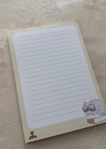 Pastel Beyaz Çizgili Defter - Görsel 2