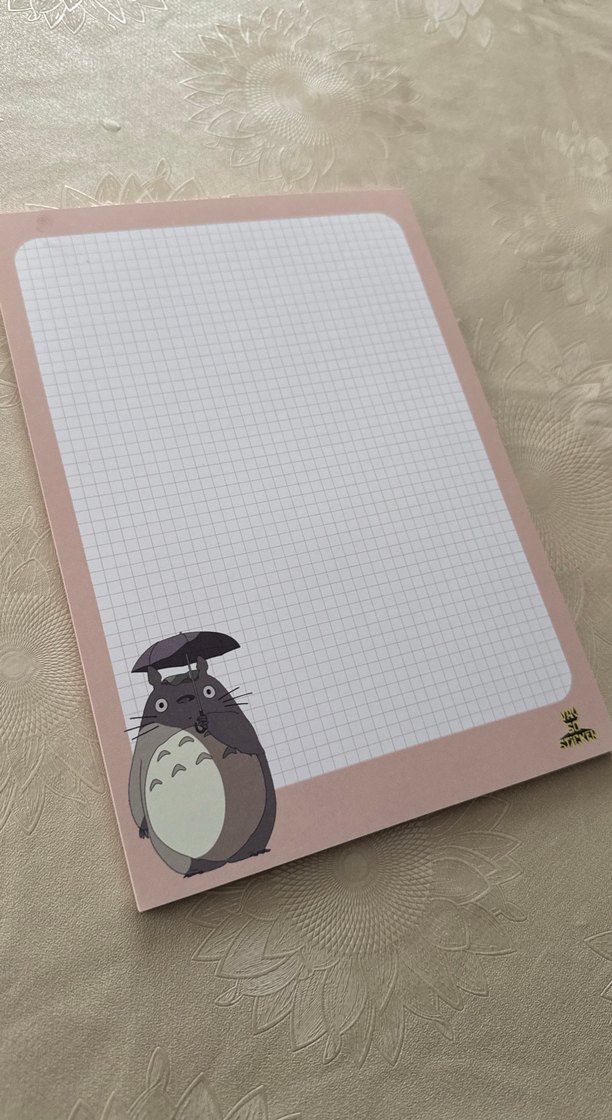 Bej Pastel Renkli Totoro bloknote - Görsel 2