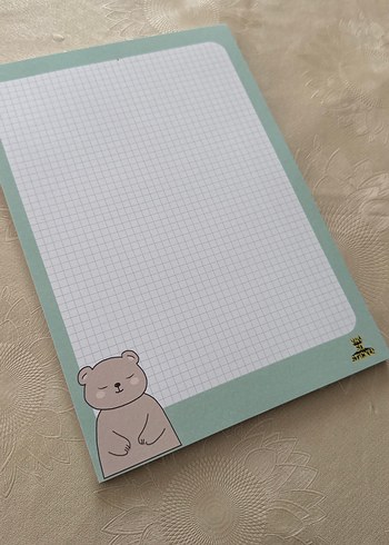 Gri Pastel Renkli Kareli Bloknote - Görsel 2