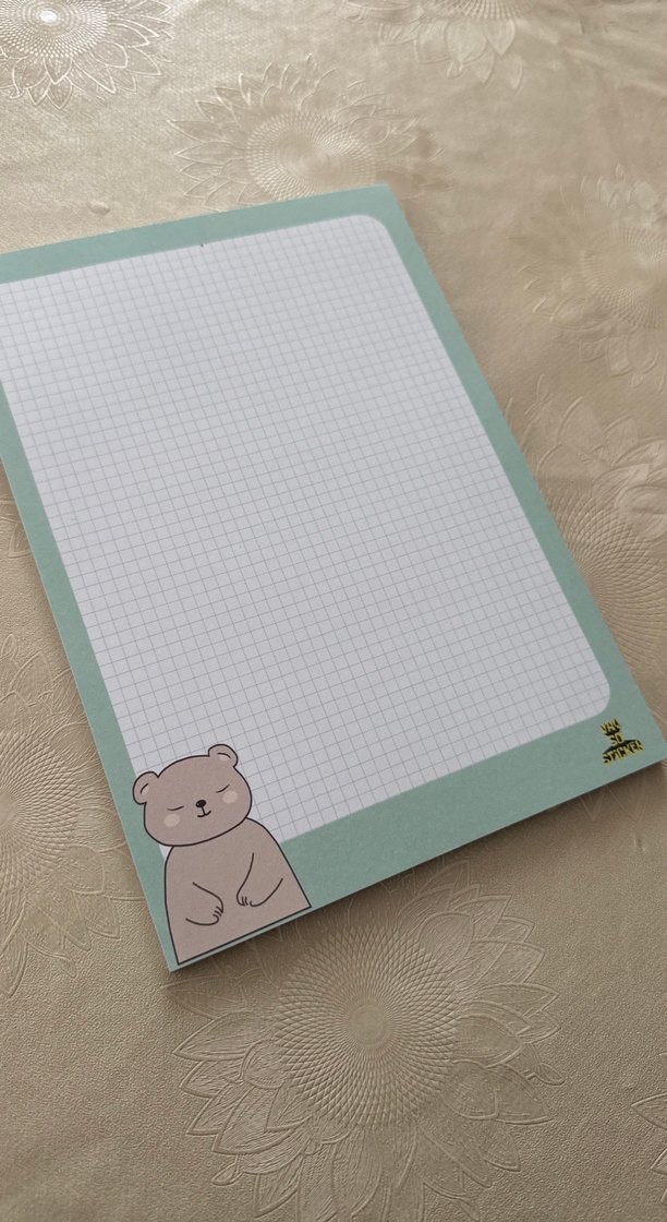 Gri Pastel Renkli Kareli Bloknote - Görsel 2