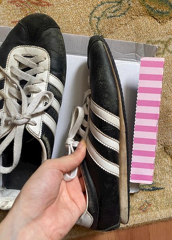 38 Beden beyaz Renk Kadın Siyah Beyaz Spor Ayakkabı Velcro Bağcıklı