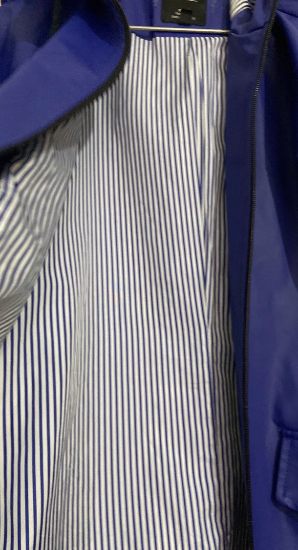 Kadın Parlak Mavi Midi Yağmurluk - Görsel 3