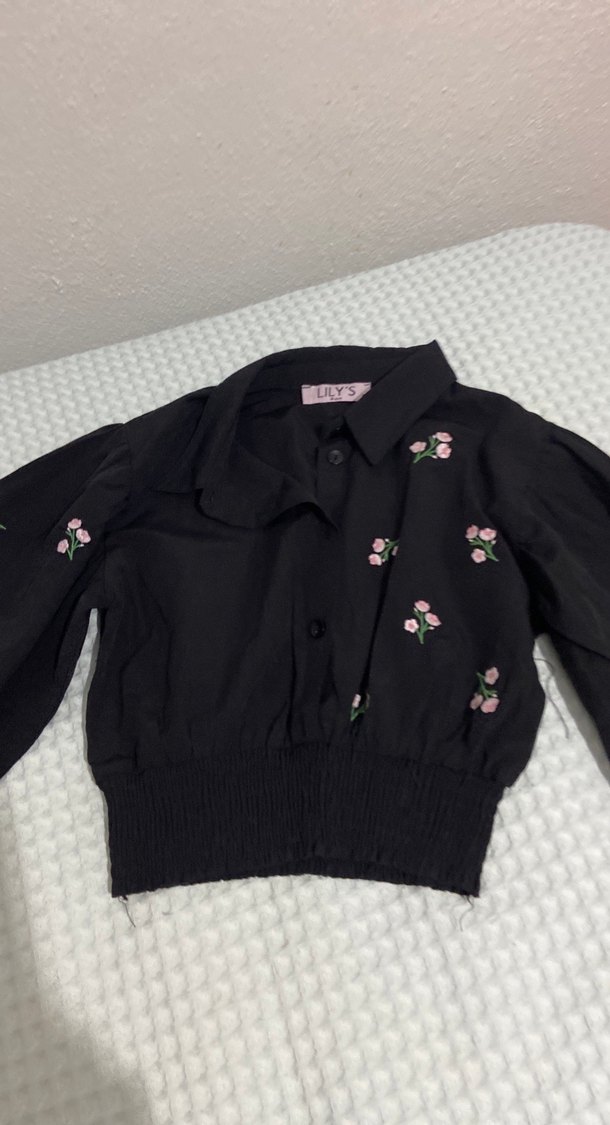 Siyah Nakışlı Uzun Kollu Bolero - Görsel 2