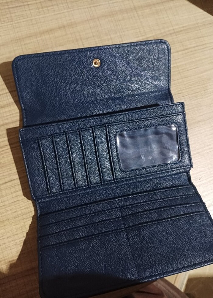 Lacivert kadın cüzdan  - Görsel 3