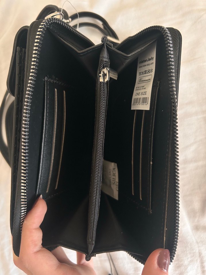 Siyah Deri Kadın Çapraz Çanta - Görsel 4