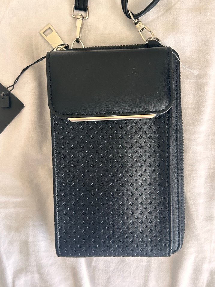 Siyah Deri Kadın Çapraz Çanta - Görsel 2