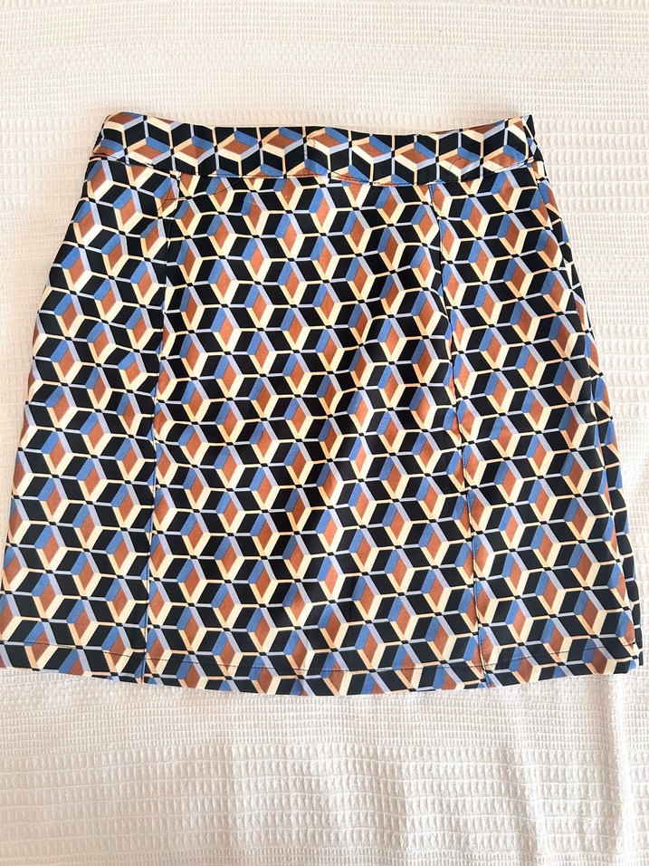 Düğmeli Çok Renkli Mini Etek - Görsel 3