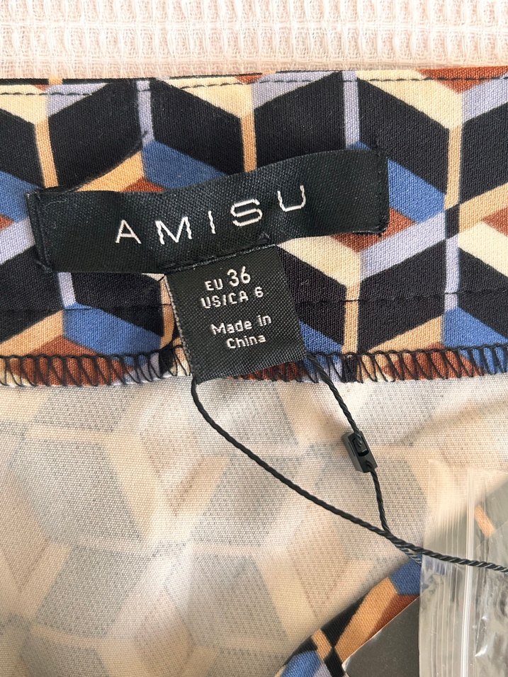 Düğmeli Çok Renkli Mini Etek - Görsel 2