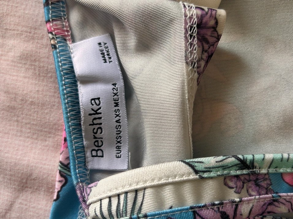 Çiçek ve Flamingo Desenli Bohem Mini üst - Görsel 3