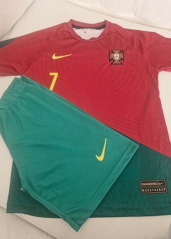 Portekiz Kırmızı ve Yeşil Erkek çocuk Forma Takımı - Görsel 3