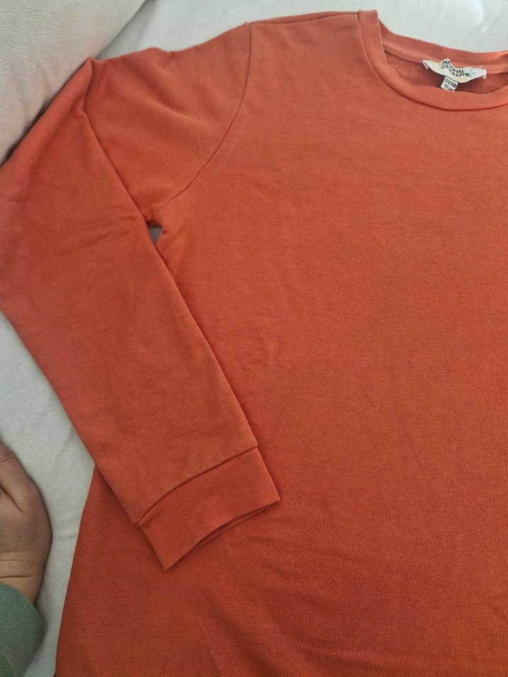 Turuncu erkek cocuk Uzun Kollu Sweatshirt - Görsel 5