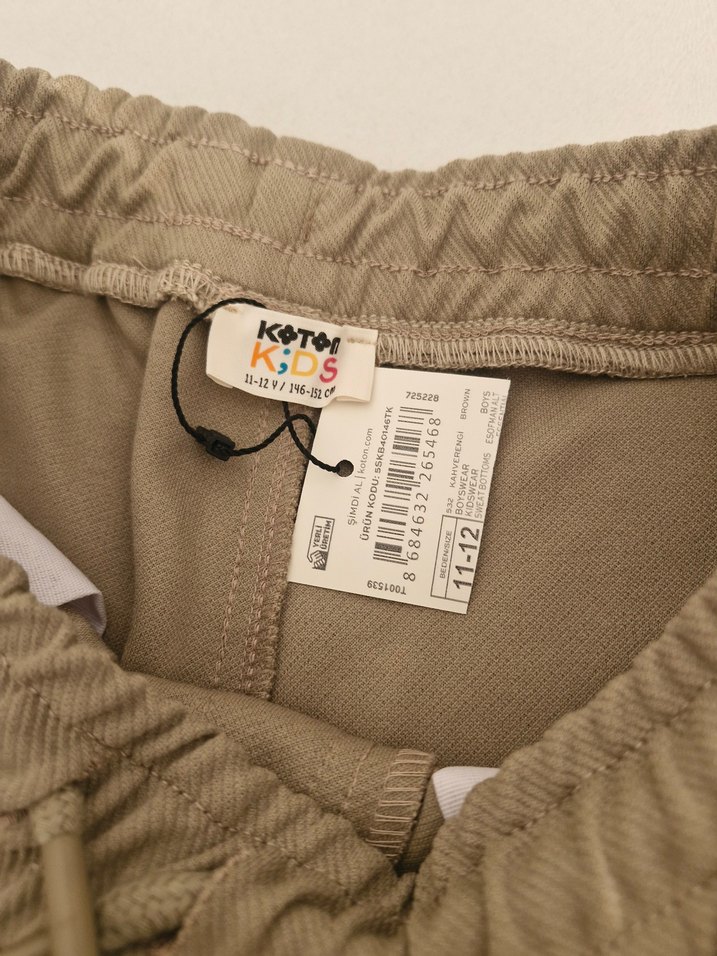 Bej Rahat Kesim erkek çocuk  Eşofman Altı - Görsel 4