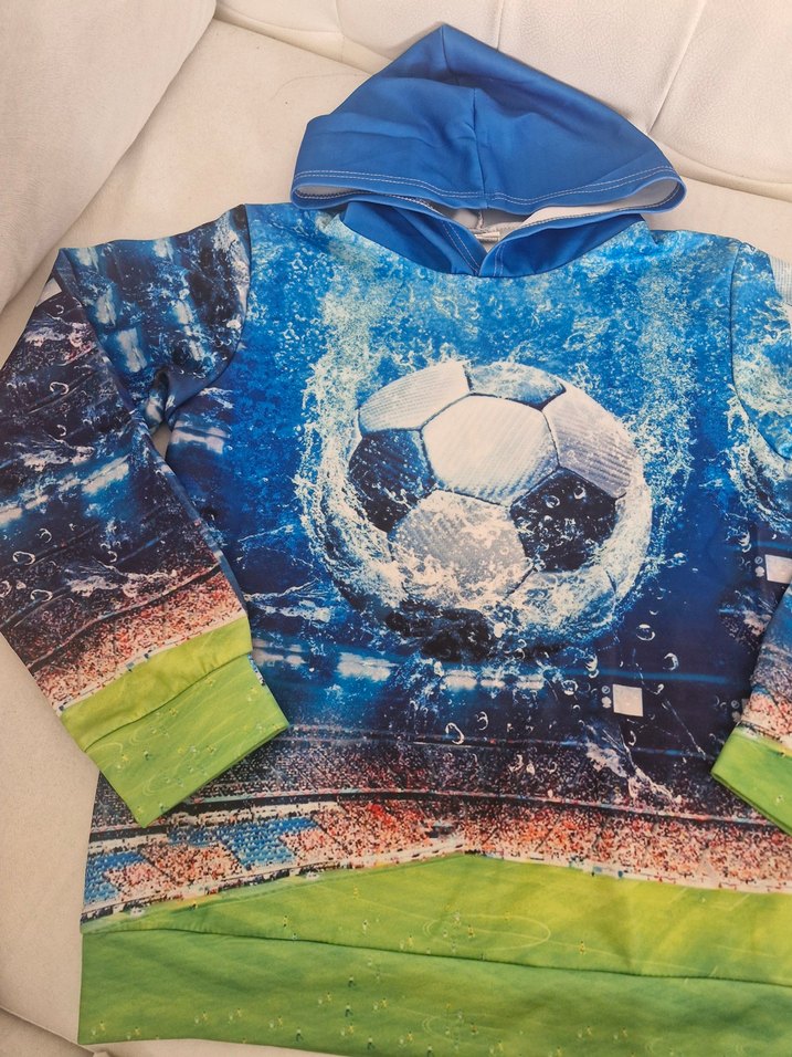 Erkek Çocuk Renkli Futbol Baskılı Sweatshirt - Görsel 2