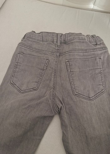 Gri Bol Kesim Midi erkek çocuk Kot Pantolon - Görsel 3