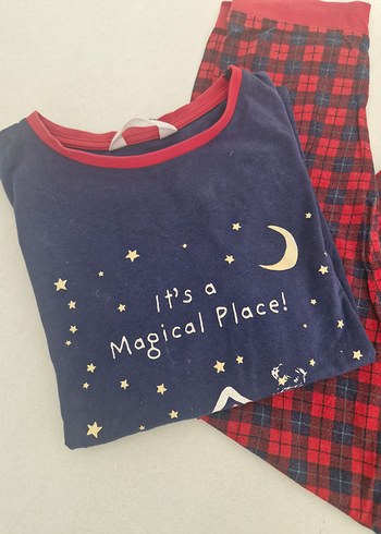 Kırmızı Baskılı erkek çocuk Pijaması - Görsel 2