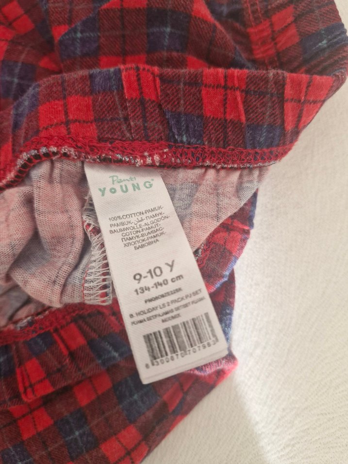 Kırmızı Baskılı erkek çocuk Pijaması - Görsel 4