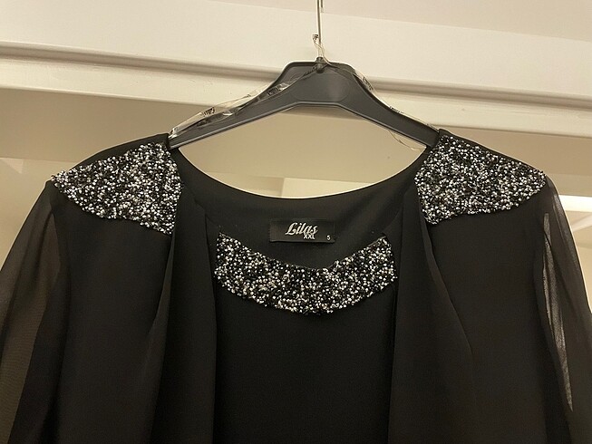 Büyük Beden Siyah Elbise - Görsel 5