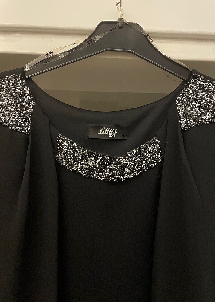 Büyük Beden Siyah Elbise - Görsel 2