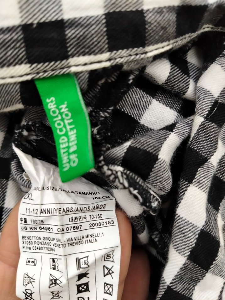 Uzun Kollu Siyah Beyaz Kareli Kadın Gömlek - Görsel 2