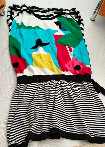 Renkli Desenli Pilili Mini Hamile Eteği - Görsel 4