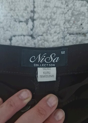 Kahverengi ve Siyah Büyük Beden Kumaş Pantolonlar - Görsel 4