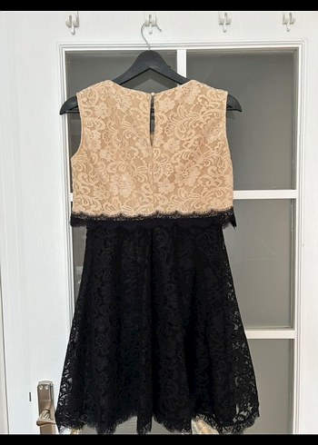 Klasik Dantel Mini Elbise - Görsel 4