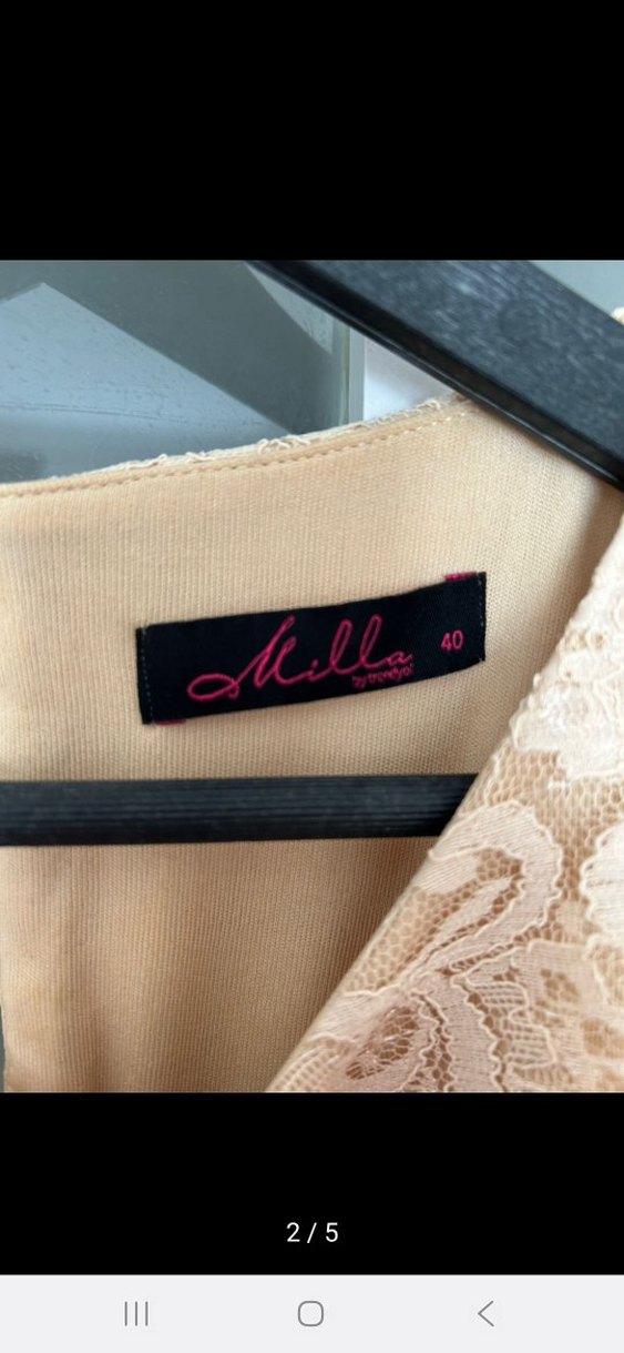 Klasik Dantel Mini Elbise - Görsel 2