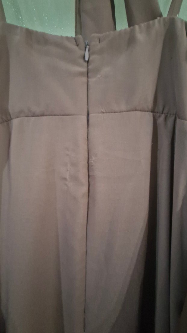 Boncuk Detaylı Uzun Askılı Abiye Elbise - Görsel 4