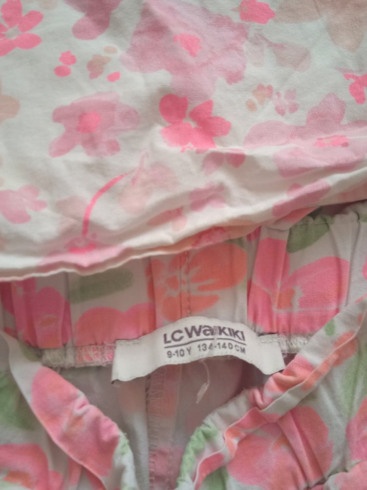 Pembe Pilili Kız Çocuk Salaş Eşofman Altı - Görsel 2