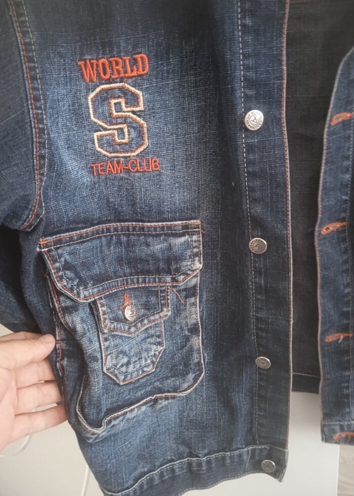 12yas kız çocuk kot mont - Görsel 4