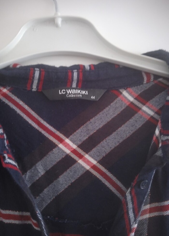 44beden yandan yırtmaçlı uzun gömlek elbise  - Görsel 3