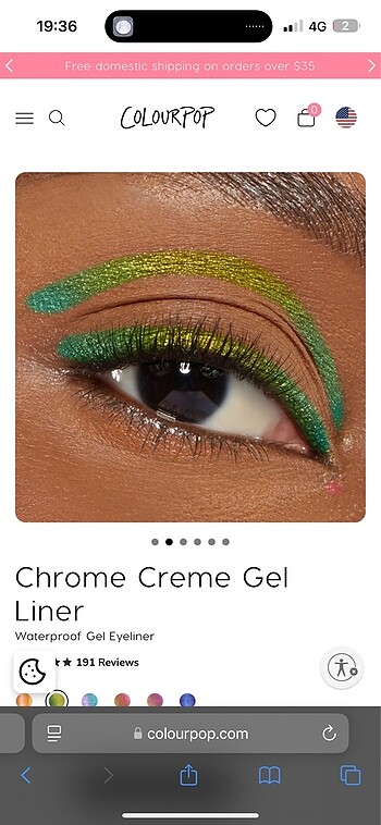ColourPop Colour pop multichrome chrome krem jel eyeliner kalem