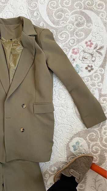 m Beden haki Renk blazer takım