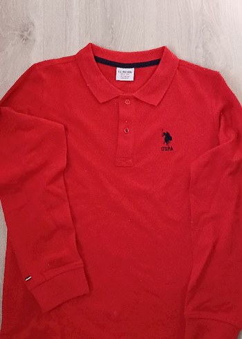 Kırmızı Uzun Kollu Polo Yaka Erkek Tişört