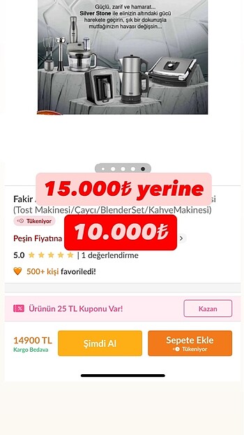 Fakir Elektronik Set Küçük Ev Aletleri