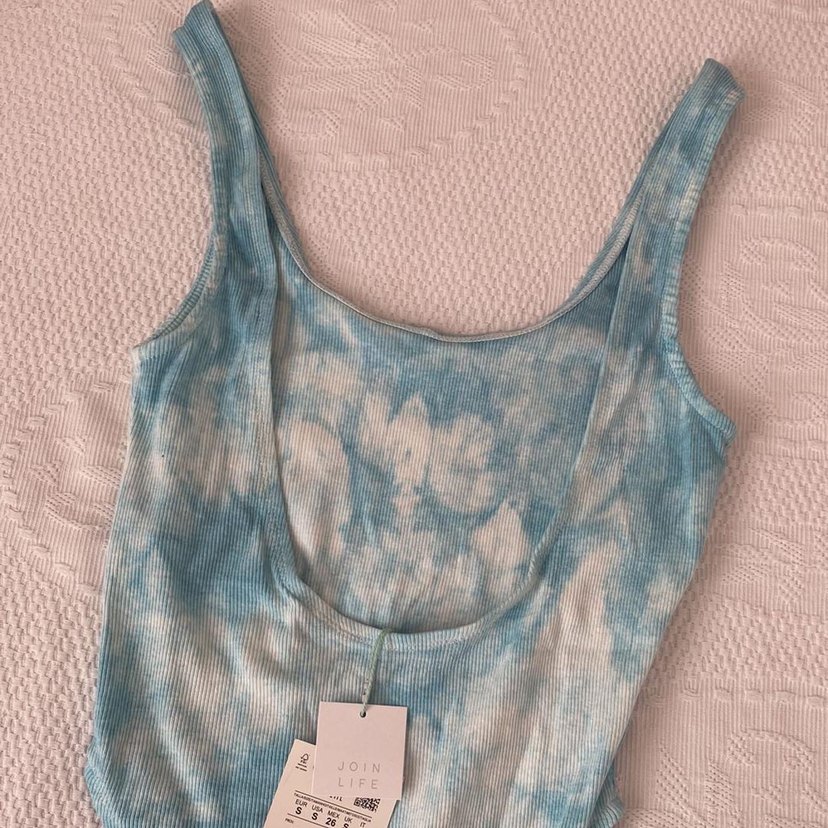 Mavi Batik Desenli Üst - Görsel 3