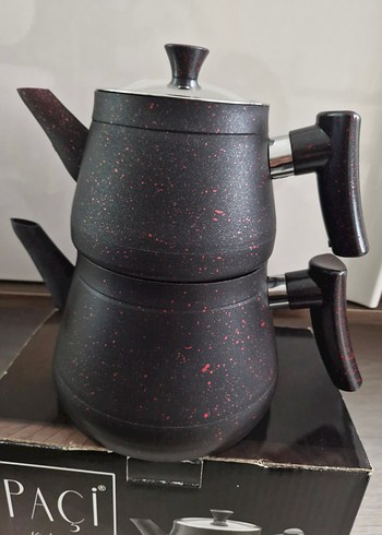 Siyah Granit Çaydanlık Takımı - Görsel 2