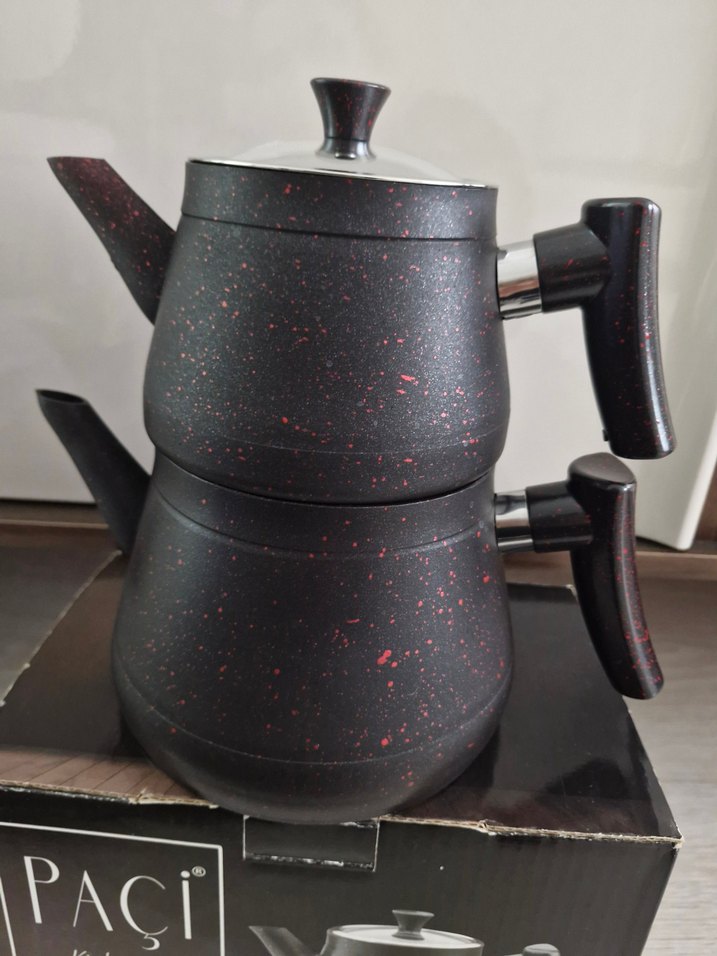 Siyah Granit Çaydanlık Takımı - Görsel 2