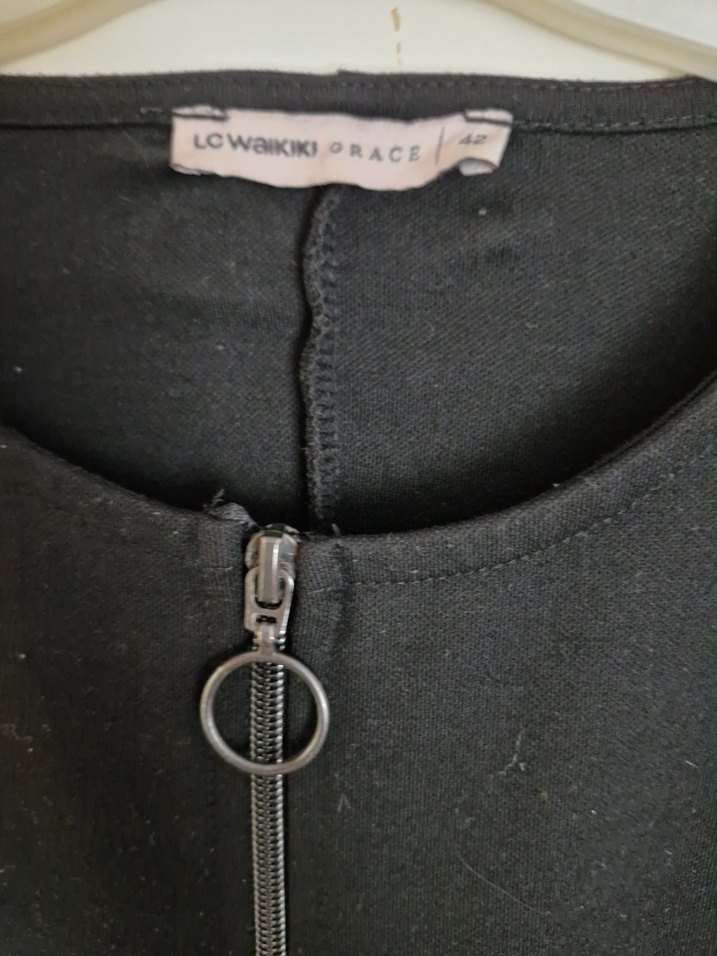 Siyah Fermuarlı Uzun Kadın Pardesü - Görsel 3