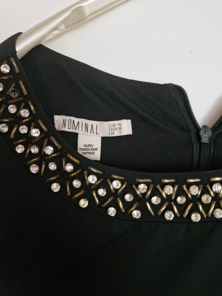 Uzun Kollu Siyah Uzun Abiye - Görsel 3