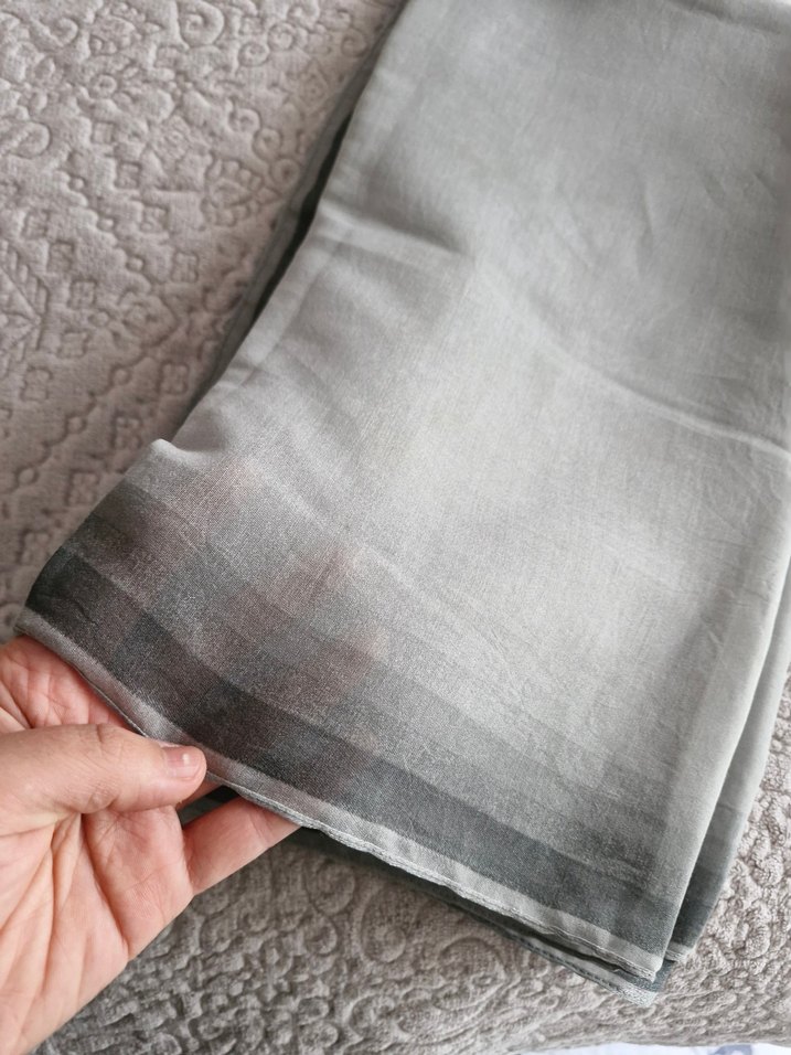 Gri abiye eşarp - Görsel 2