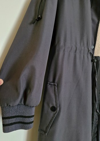 Kürklü Kapüşonlu Uzun Kaban - Görsel 2